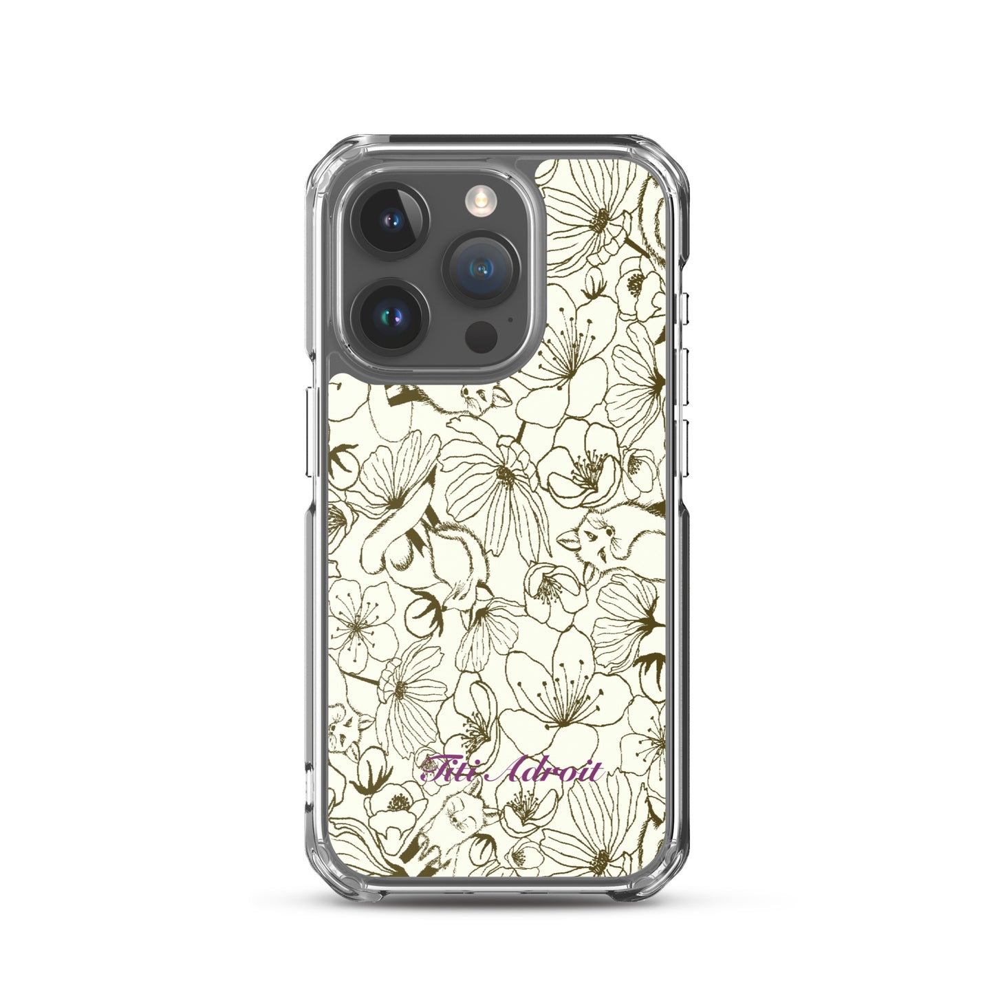 Fox_Flowers_Maohogany_Pearl_Clear_i_Phonecase_iPhone