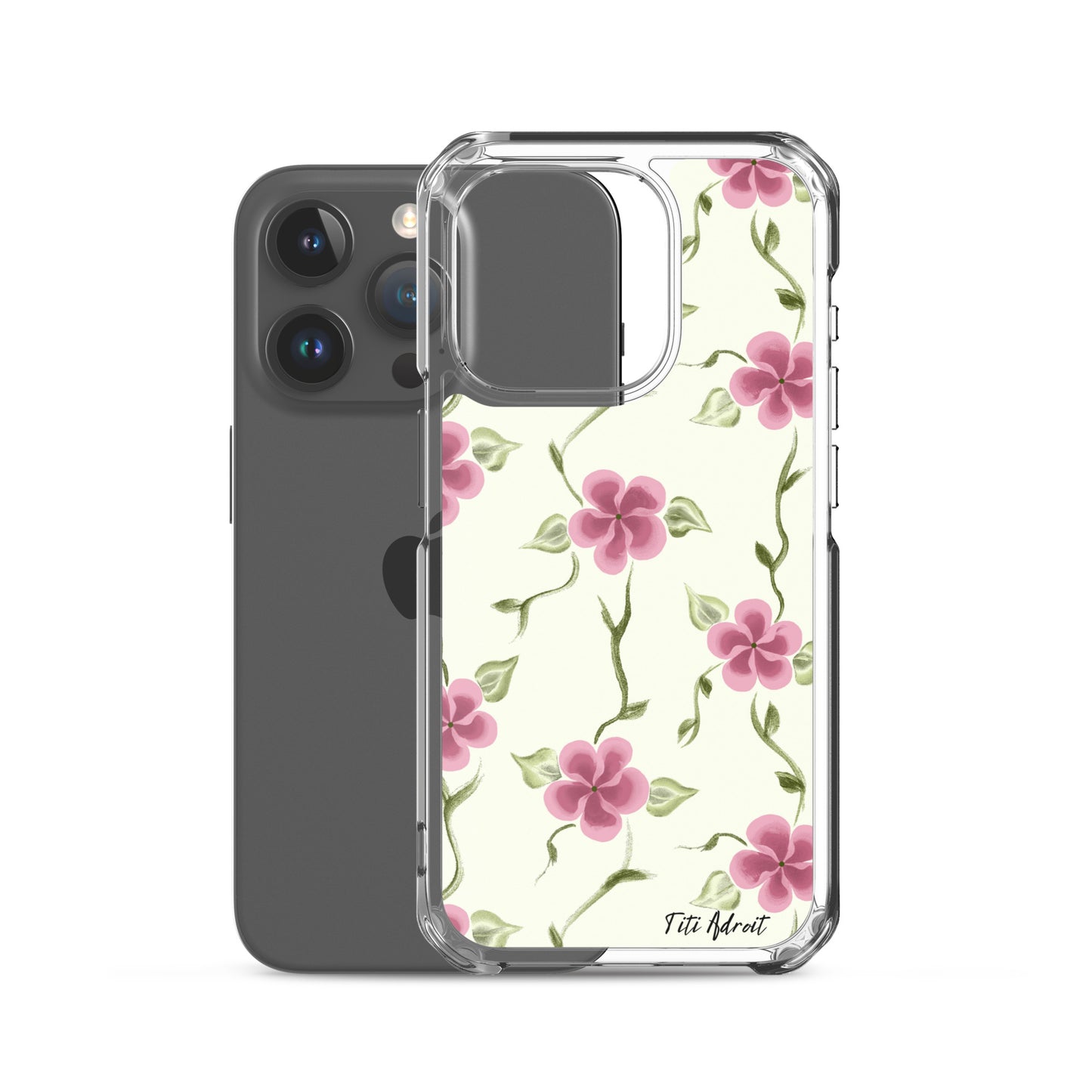 Berry_Cream_Flower_Clear_Phonecase_iPhone