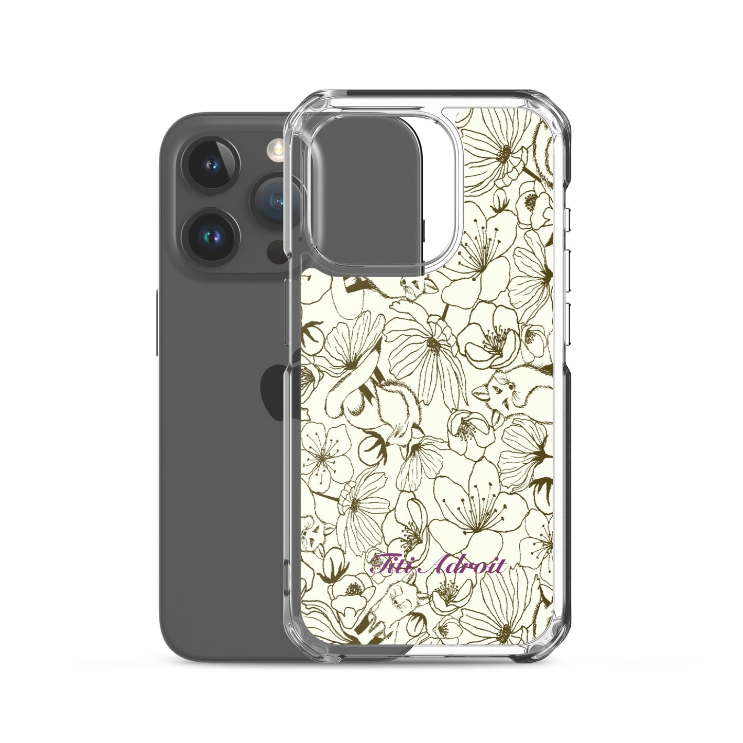 Fox_Flowers_Maohogany_Pearl_Clear_i_Phonecase_iPhone