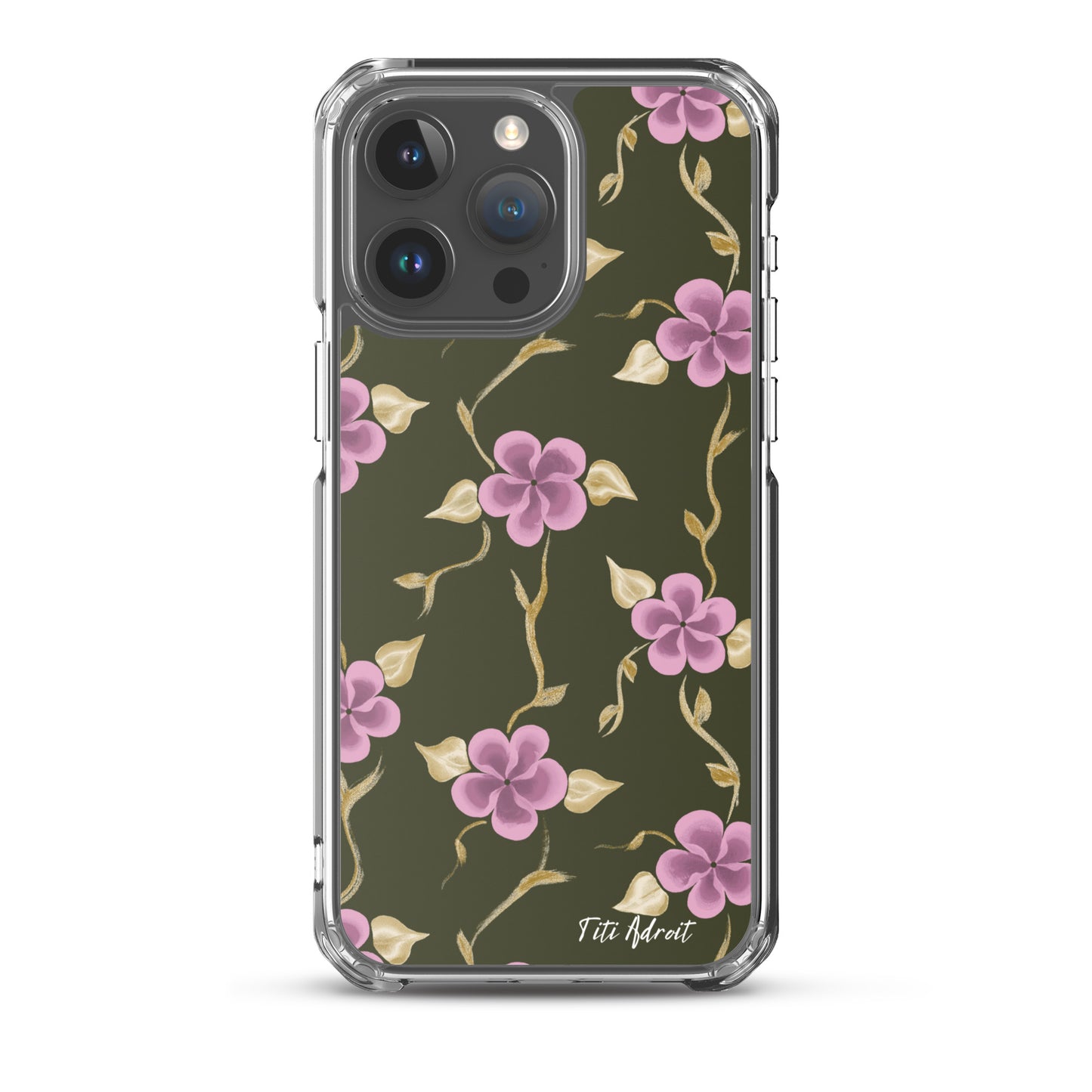 Brunnette_Grape_Flower_Clear_Phonecase_iPhone