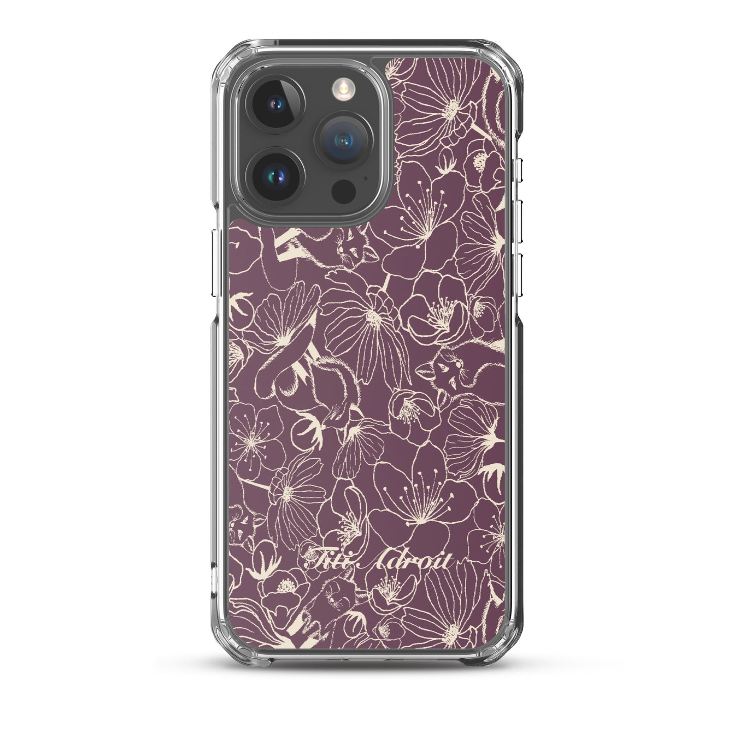 Fox_Flowers_Currant_Cream_Clear_Phonecase_iPhone