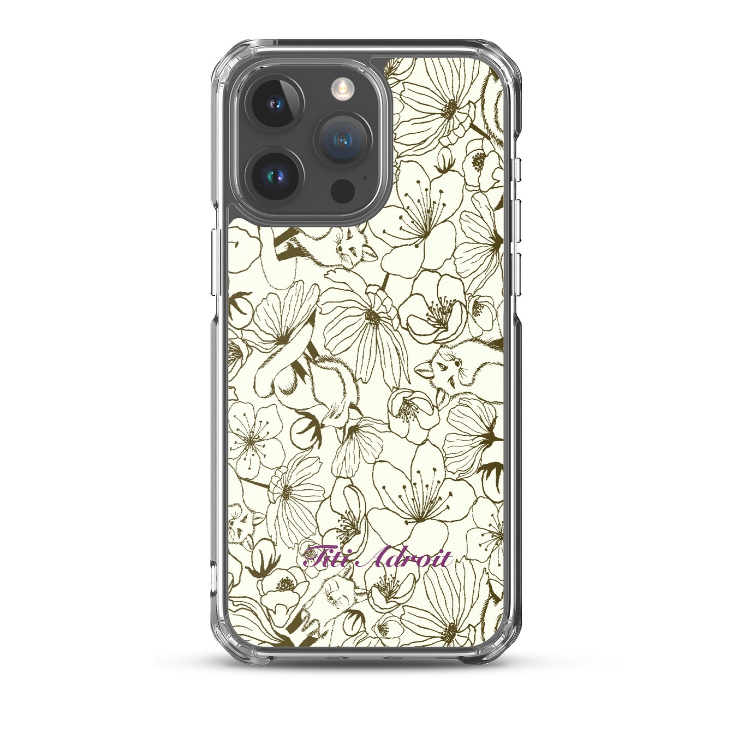 Fox_Flowers_Maohogany_Pearl_Clear_i_Phonecase_iPhone