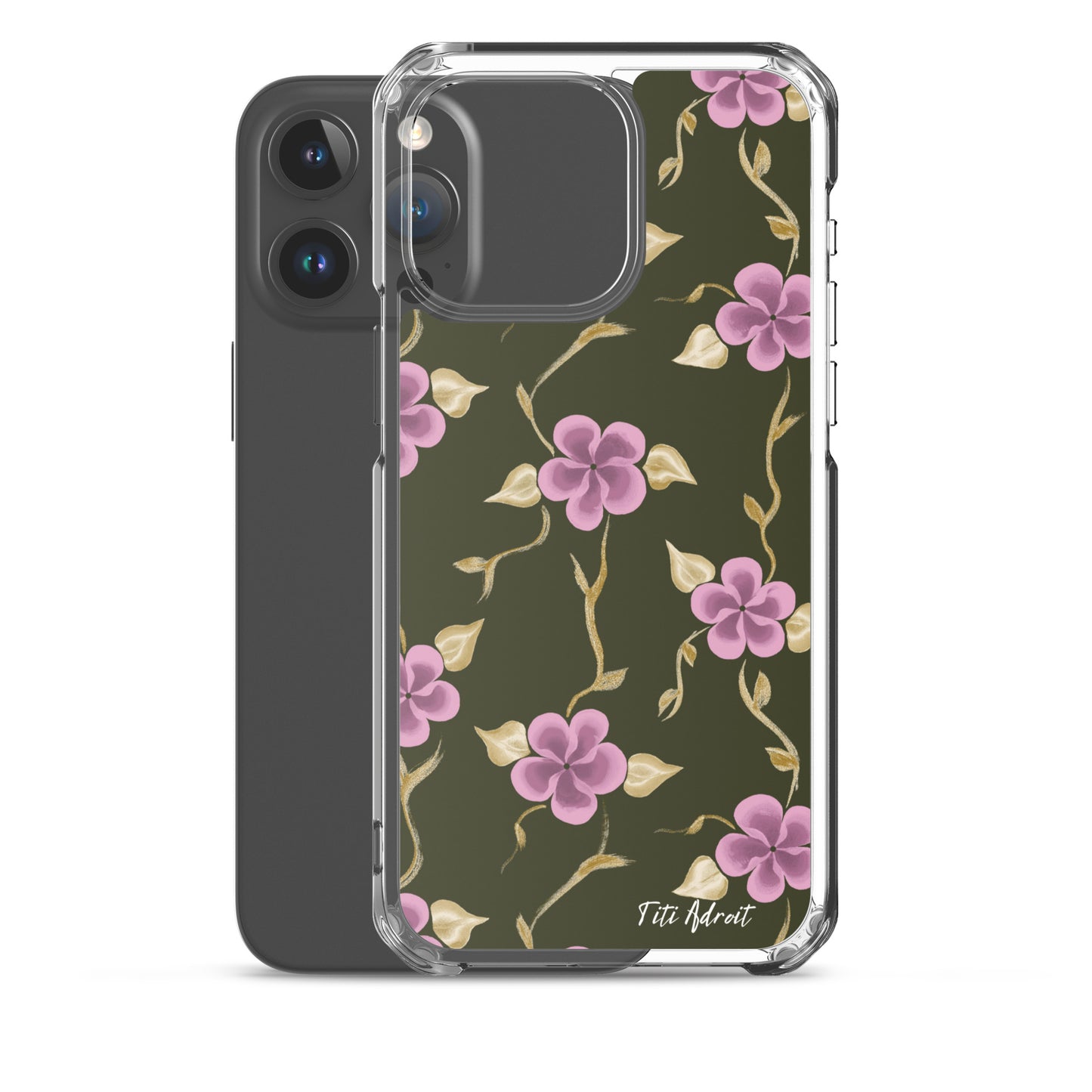 Brunnette_Grape_Flower_Clear_Phonecase_iPhone