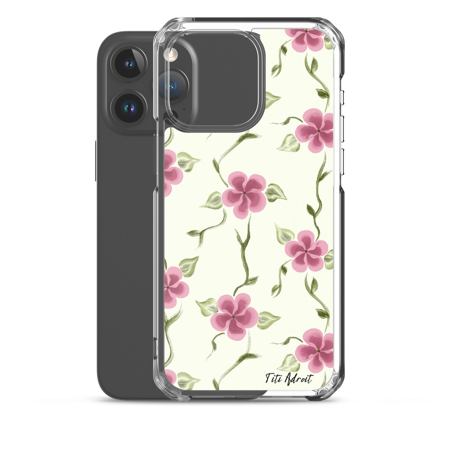 Berry_Cream_Flower_Clear_Phonecase_iPhone