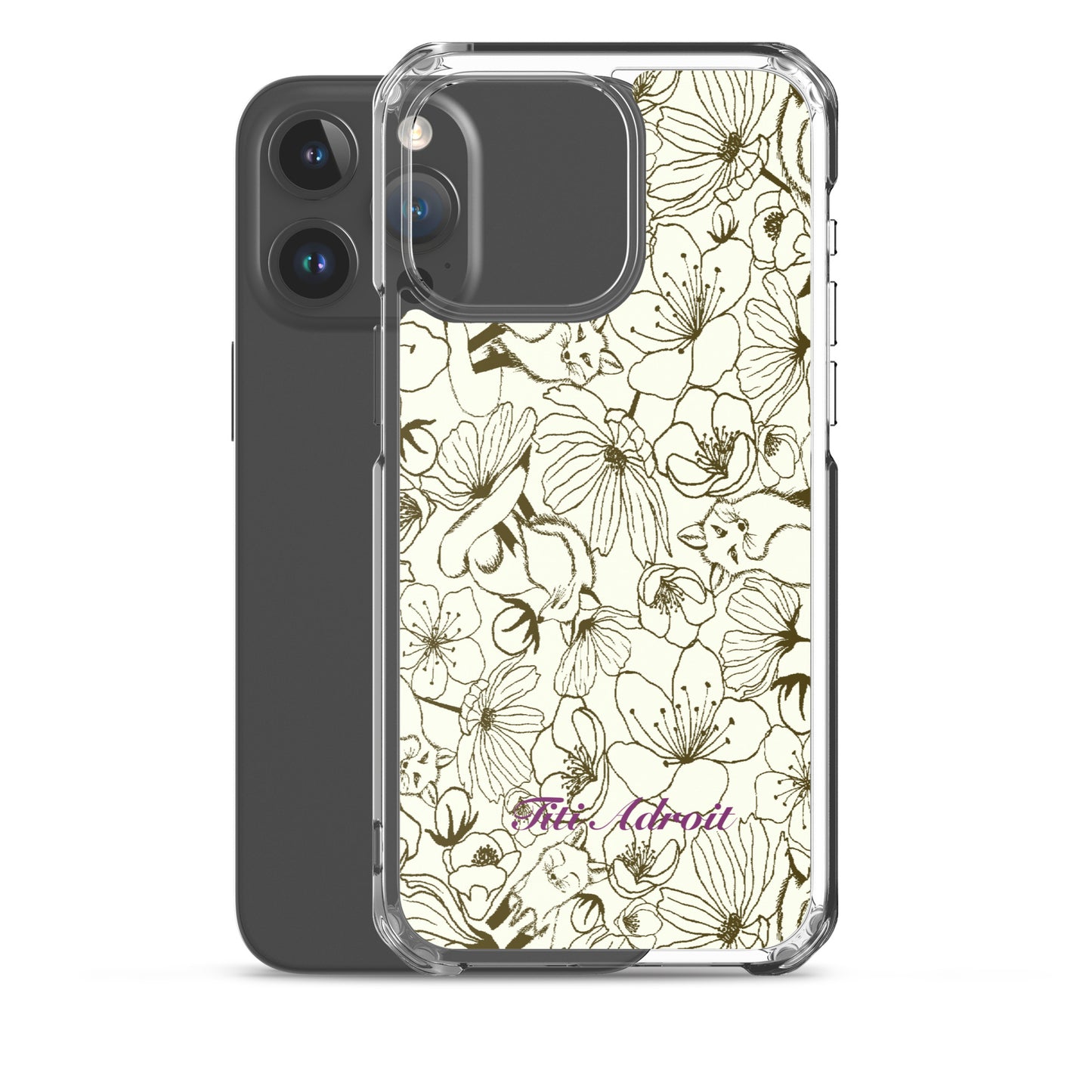 Fox_Flowers_Maohogany_Pearl_Clear_i_Phonecase_iPhone