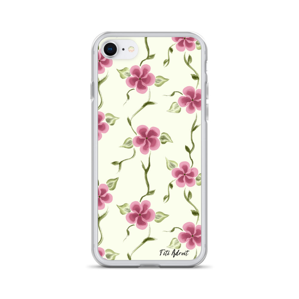 Berry_Cream_Flower_Clear_Phonecase_iPhone