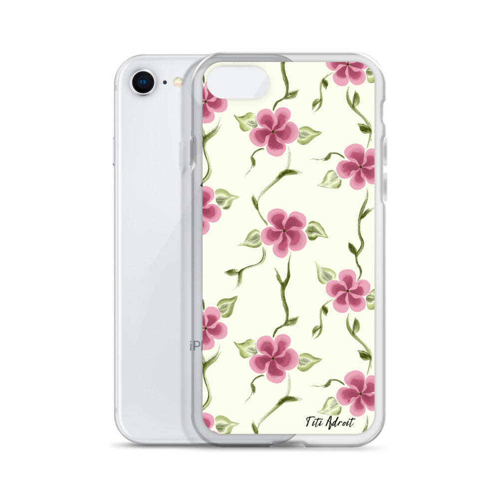 Berry_Cream_Flower_Clear_Phonecase_iPhone