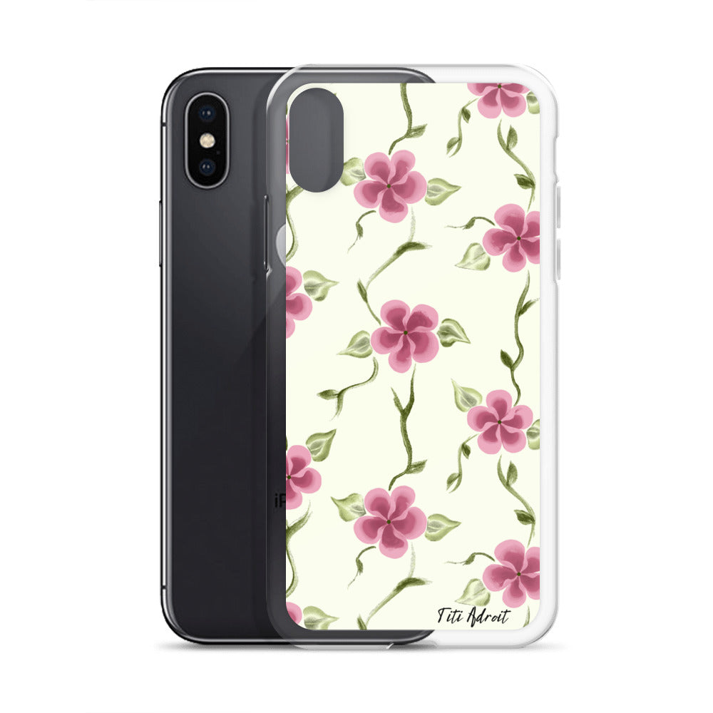 Berry_Cream_Flower_Clear_Phonecase_iPhone