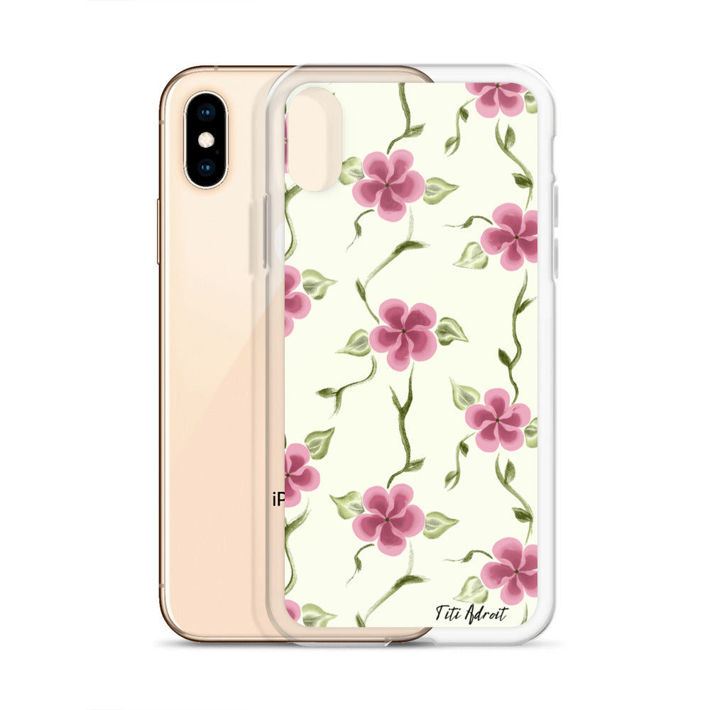 Berry_Cream_Flower_Clear_Phonecase_iPhone