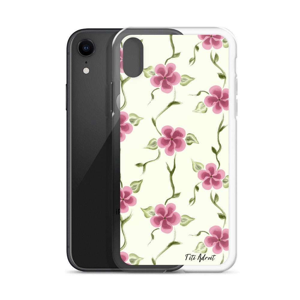 Berry_Cream_Flower_Clear_Phonecase_iPhone