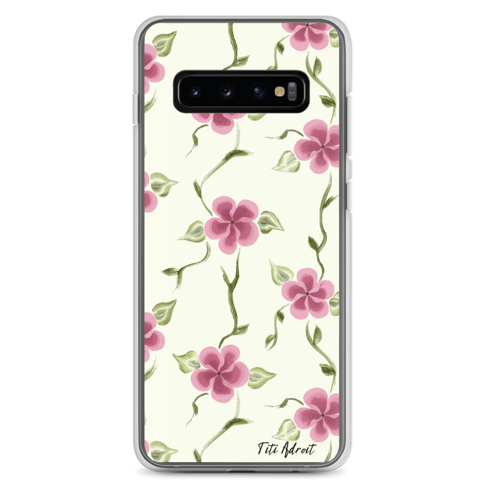 Berry_Cream_Flower_Clear_Phonecase_Samsung