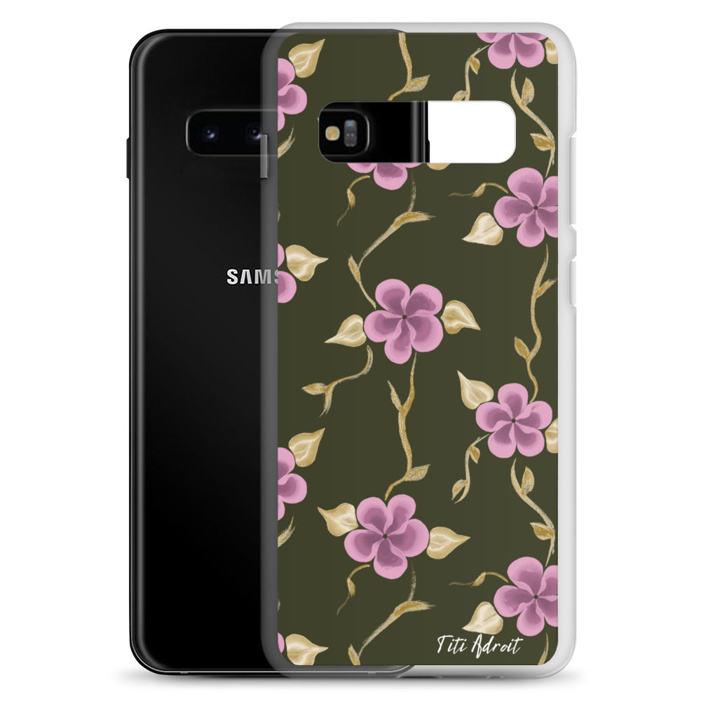 Brunnette_Grape_Flower_Clear_Phonecase_Samsung