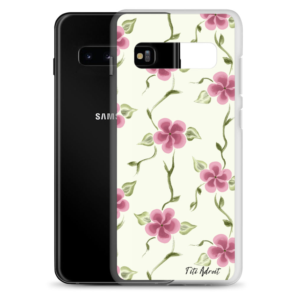 Berry_Cream_Flower_Clear_Phonecase_Samsung