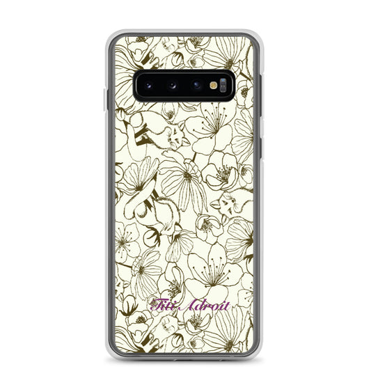 Fox_Flowers_Maohogany_Pearl_Clear_Phonecase_Samsung