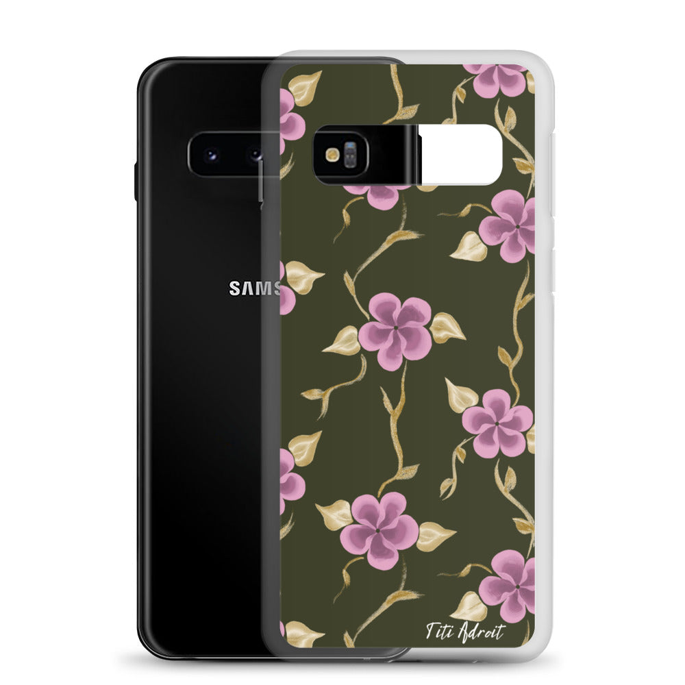 Brunnette_Grape_Flower_Clear_Phonecase_Samsung