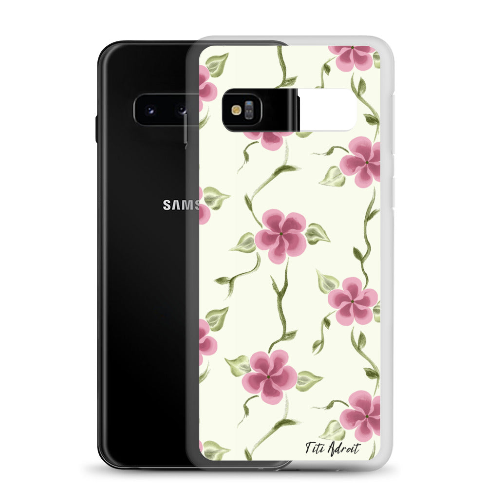 Berry_Cream_Flower_Clear_Phonecase_Samsung