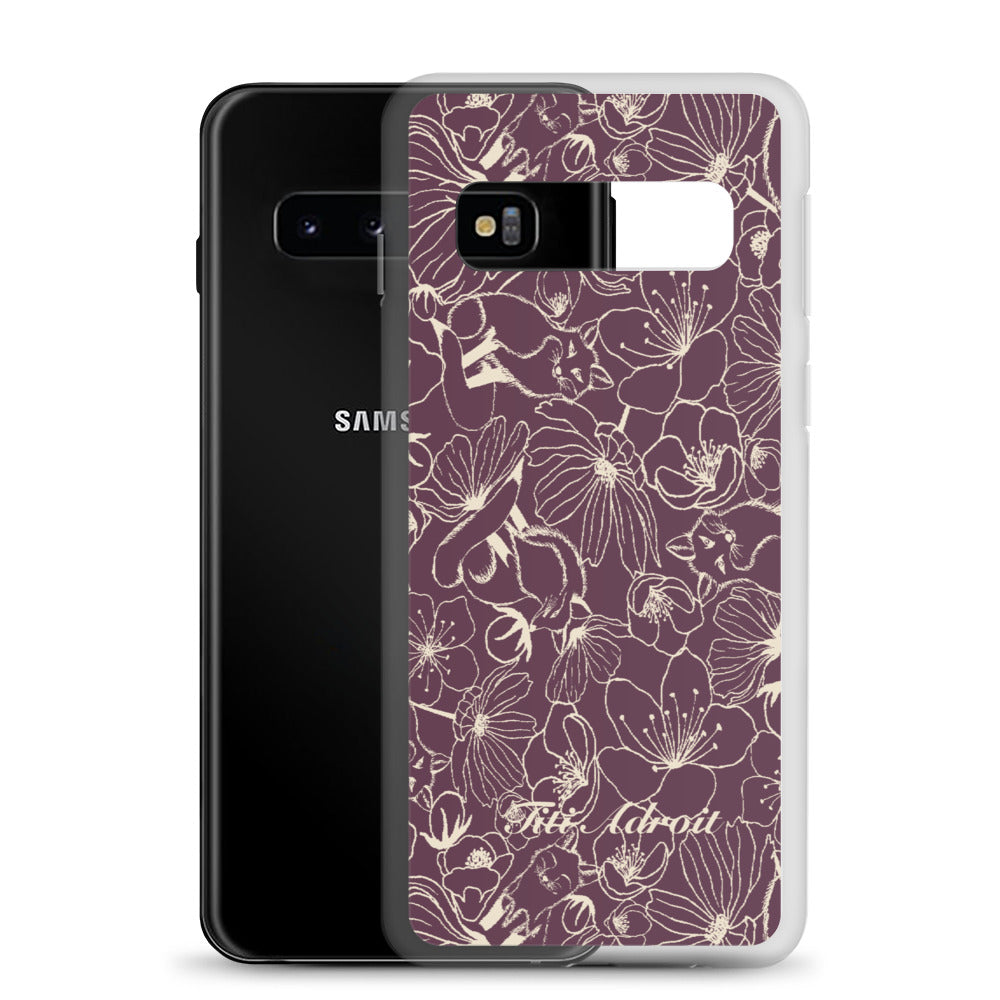 Fox_Flowers_Currant_Cream_Clear_Phonecase_Samsung