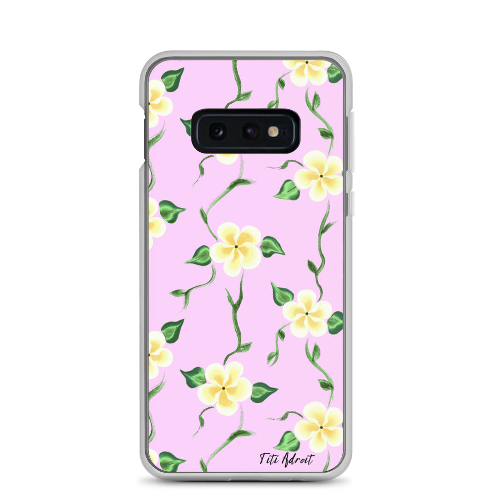 Pink_Banana_Flower_Clear_Phonecase_Samsung