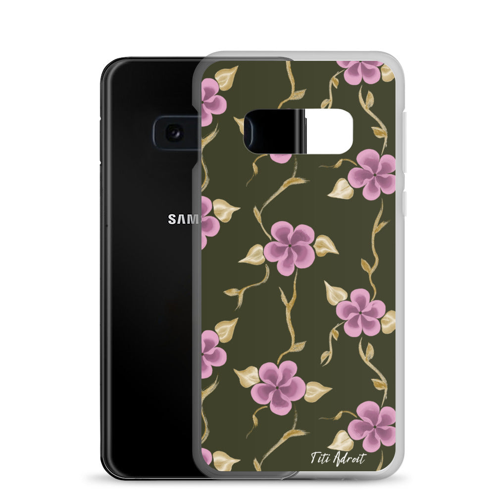 Brunnette_Grape_Flower_Clear_Phonecase_Samsung