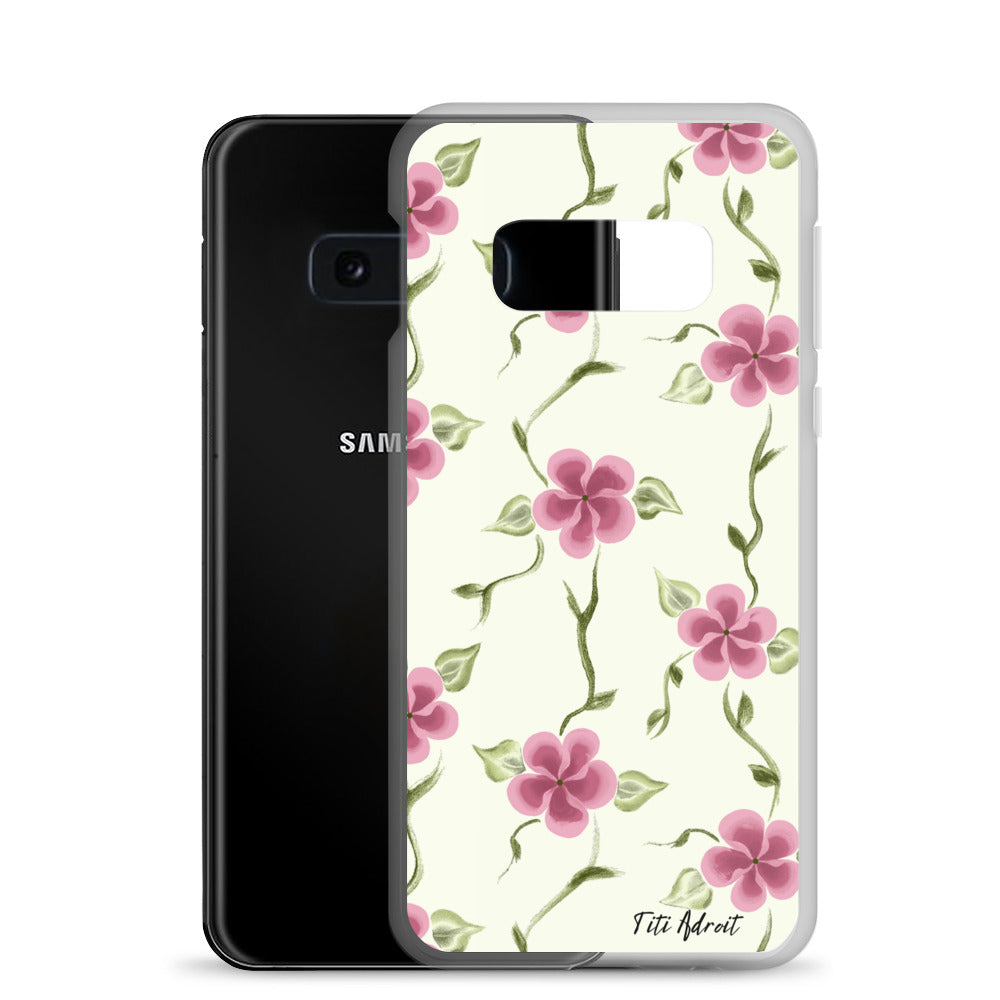 Berry_Cream_Flower_Clear_Phonecase_Samsung