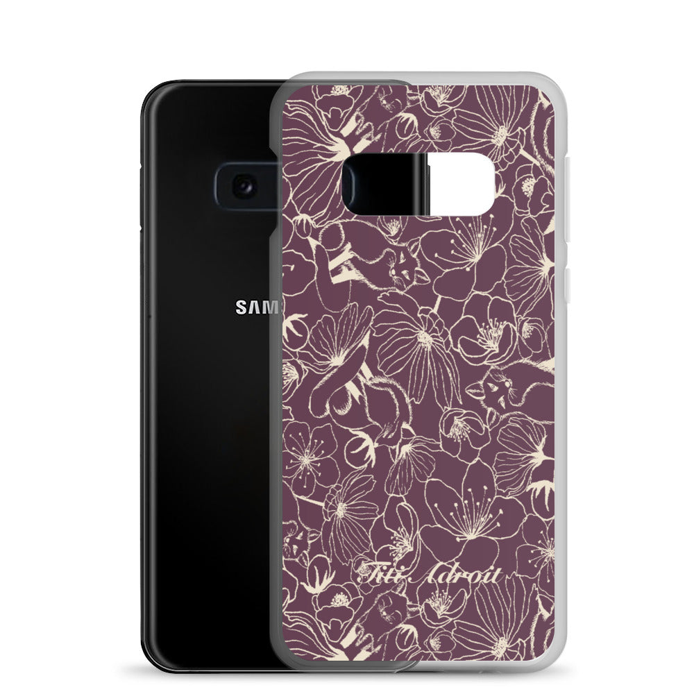Fox_Flowers_Currant_Cream_Clear_Phonecase_Samsung
