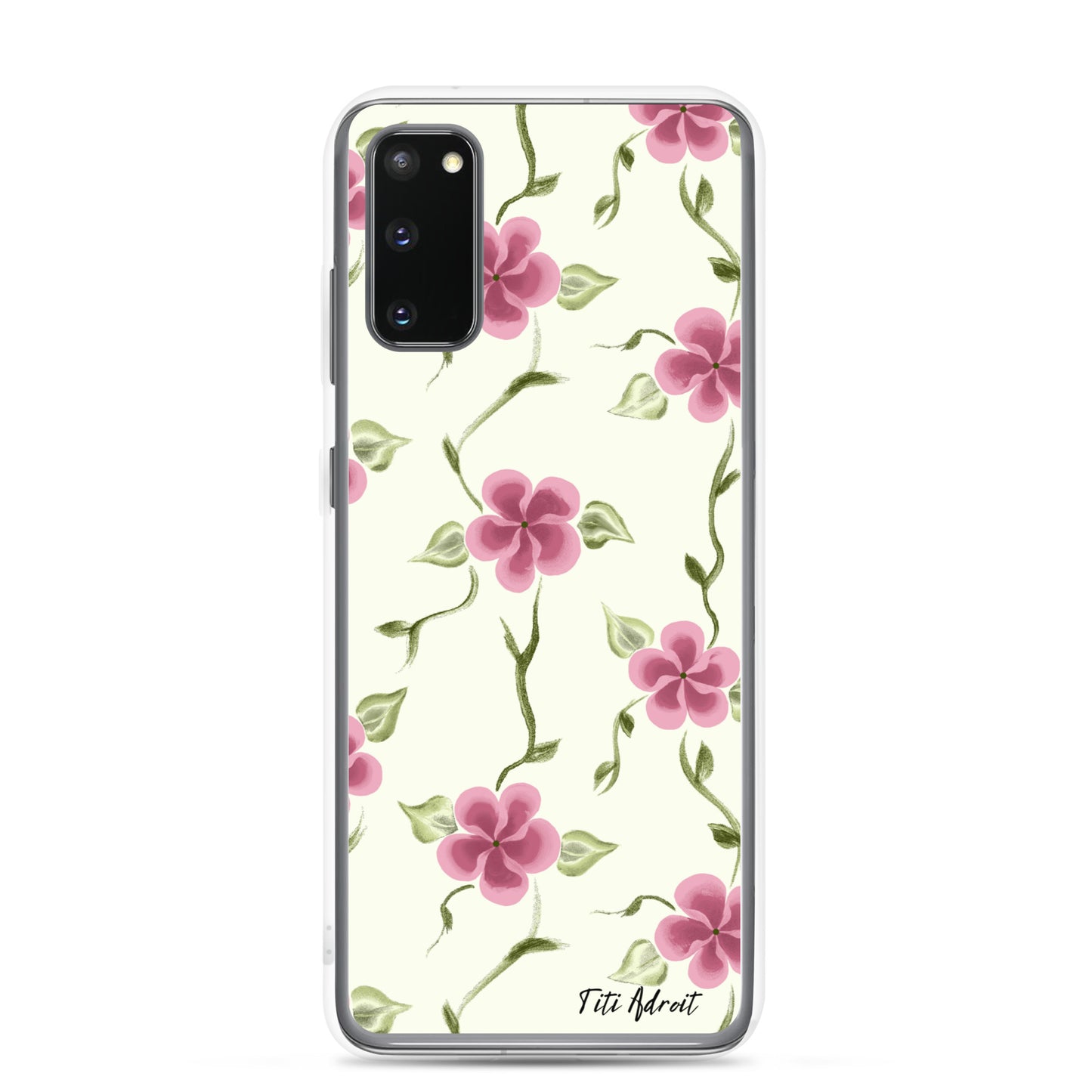 Berry_Cream_Flower_Clear_Phonecase_Samsung
