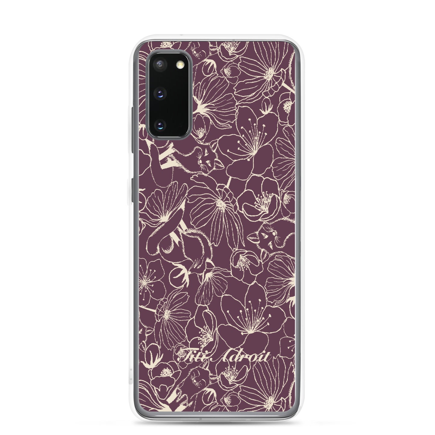 Fox_Flowers_Currant_Cream_Clear_Phonecase_Samsung