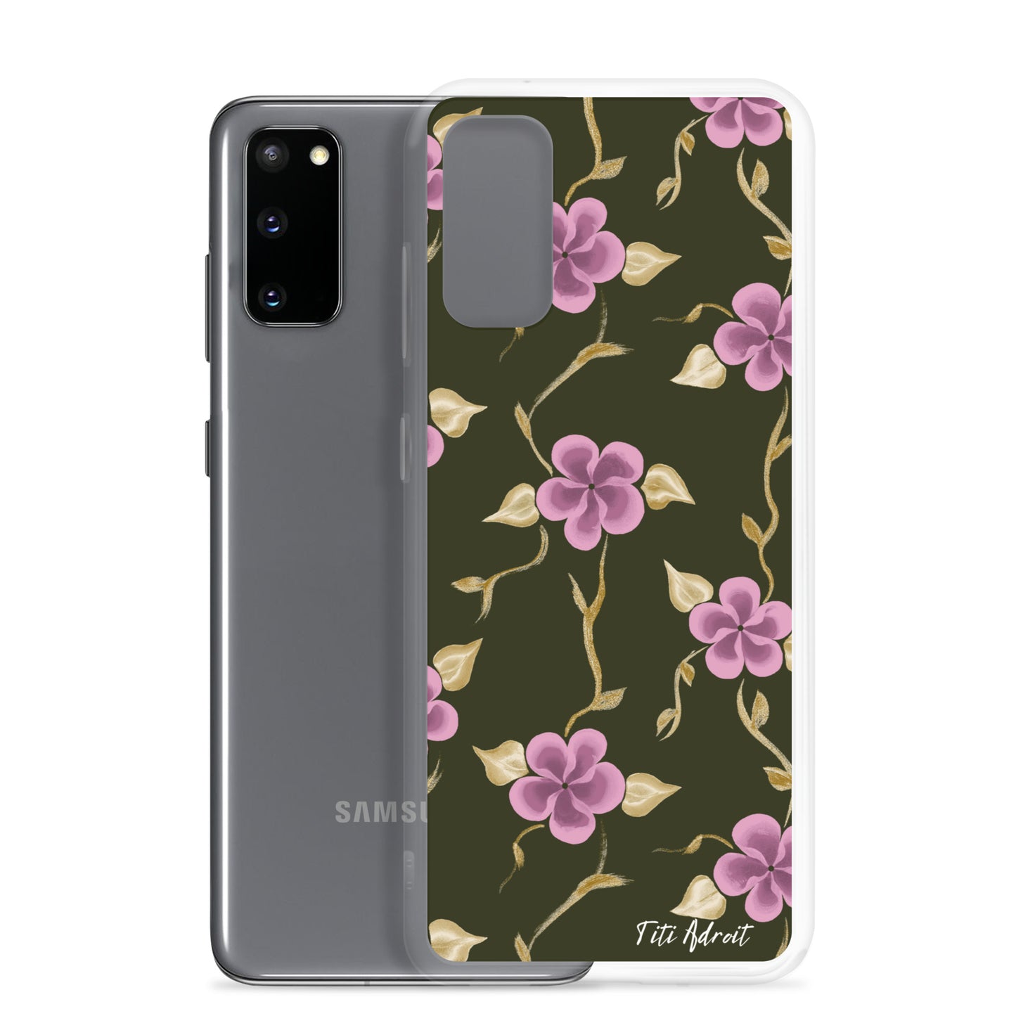 Brunnette_Grape_Flower_Clear_Phonecase_Samsung