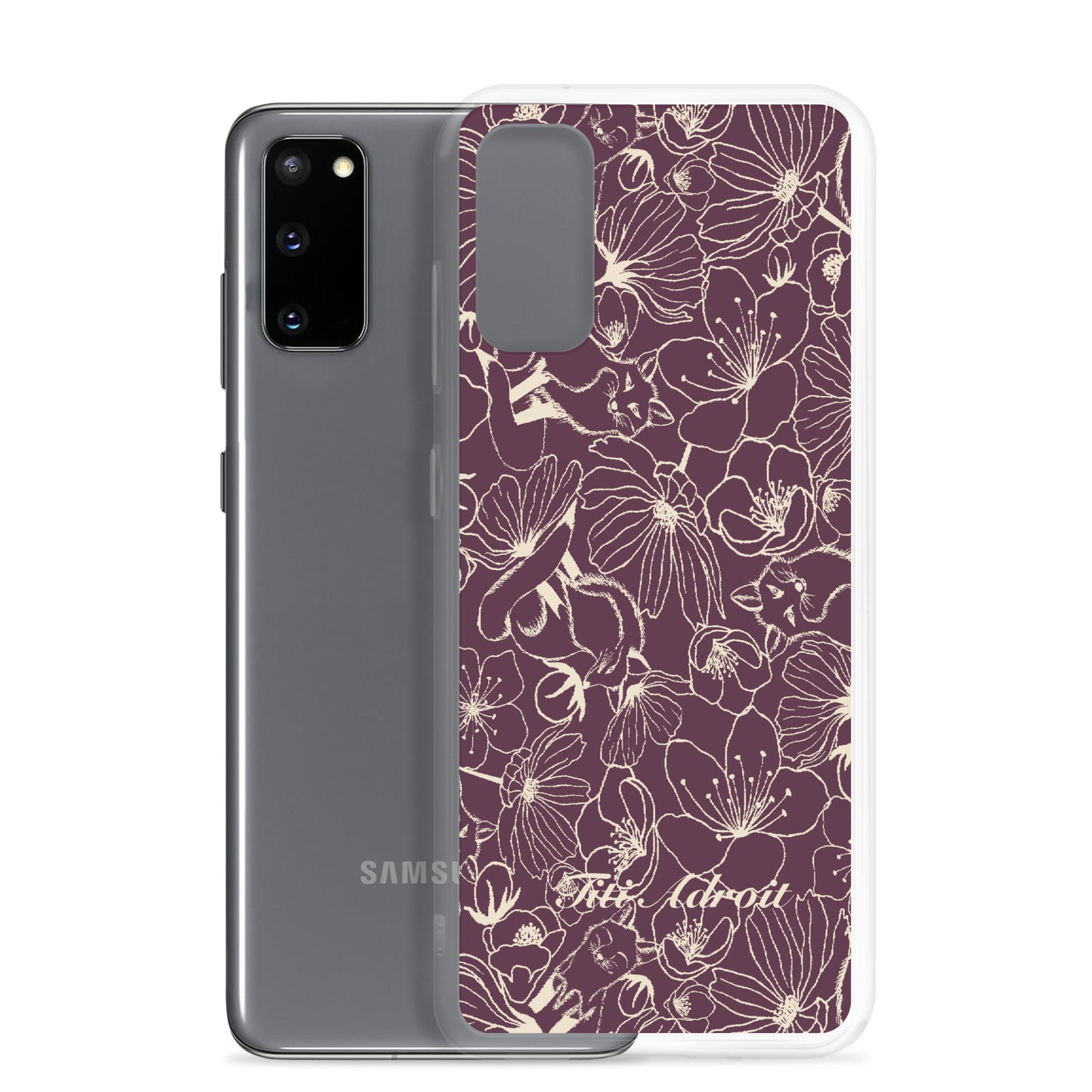 Fox_Flowers_Currant_Cream_Clear_Phonecase_Samsung