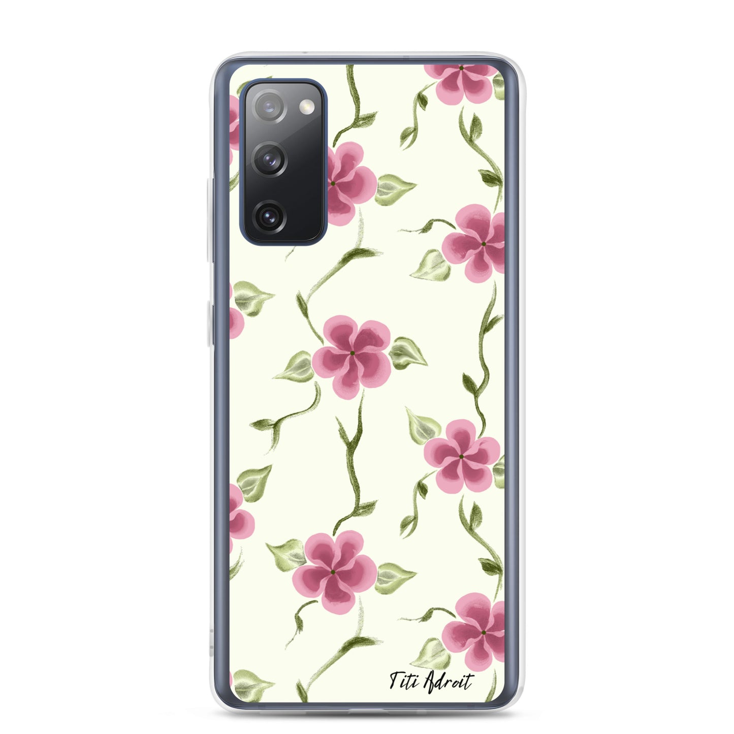 Berry_Cream_Flower_Clear_Phonecase_Samsung