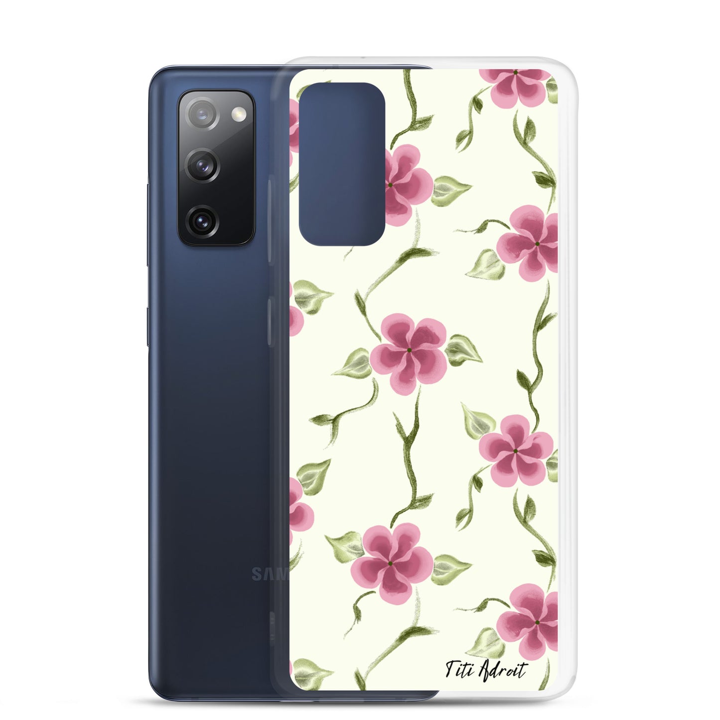 Berry_Cream_Flower_Clear_Phonecase_Samsung