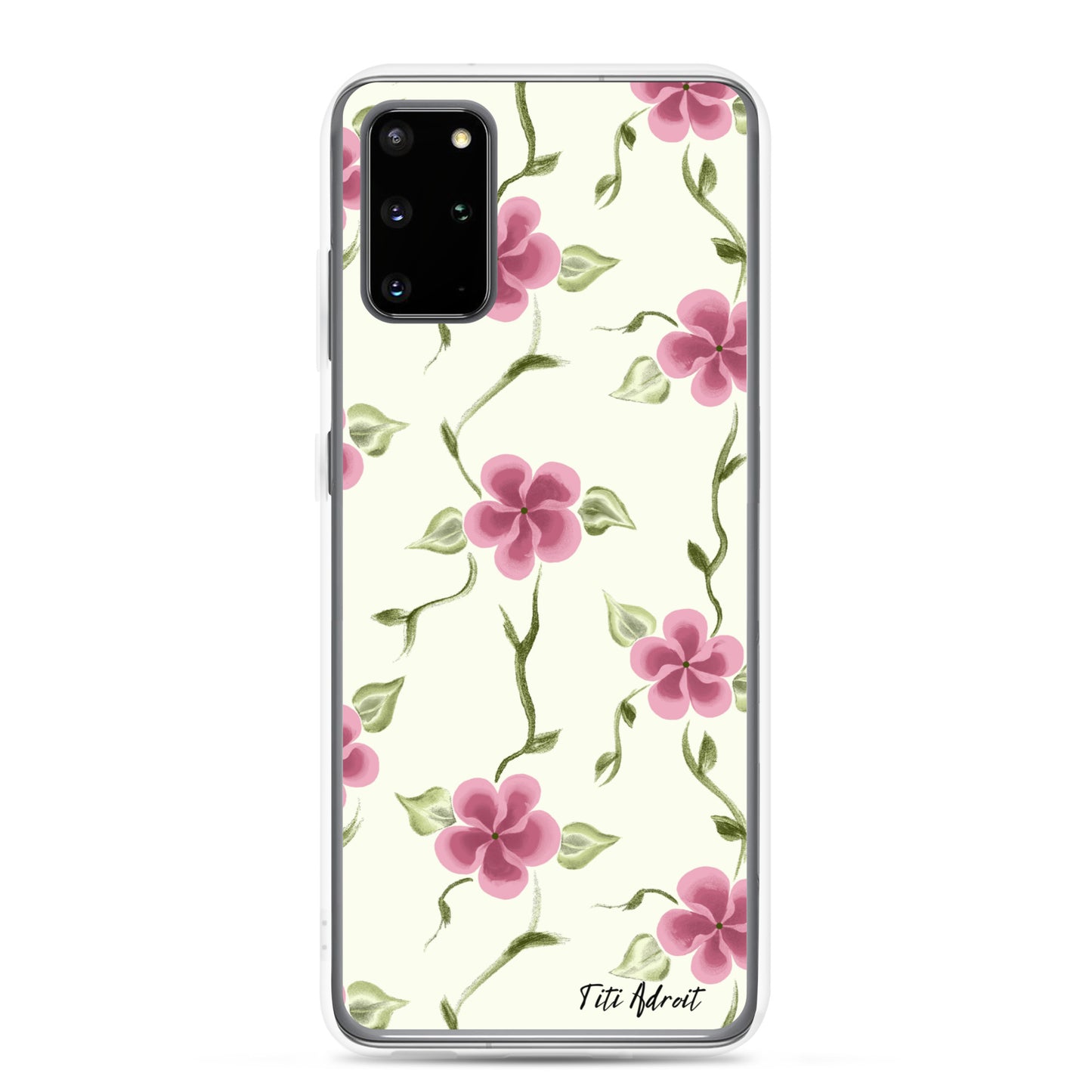Berry_Cream_Flower_Clear_Phonecase_Samsung
