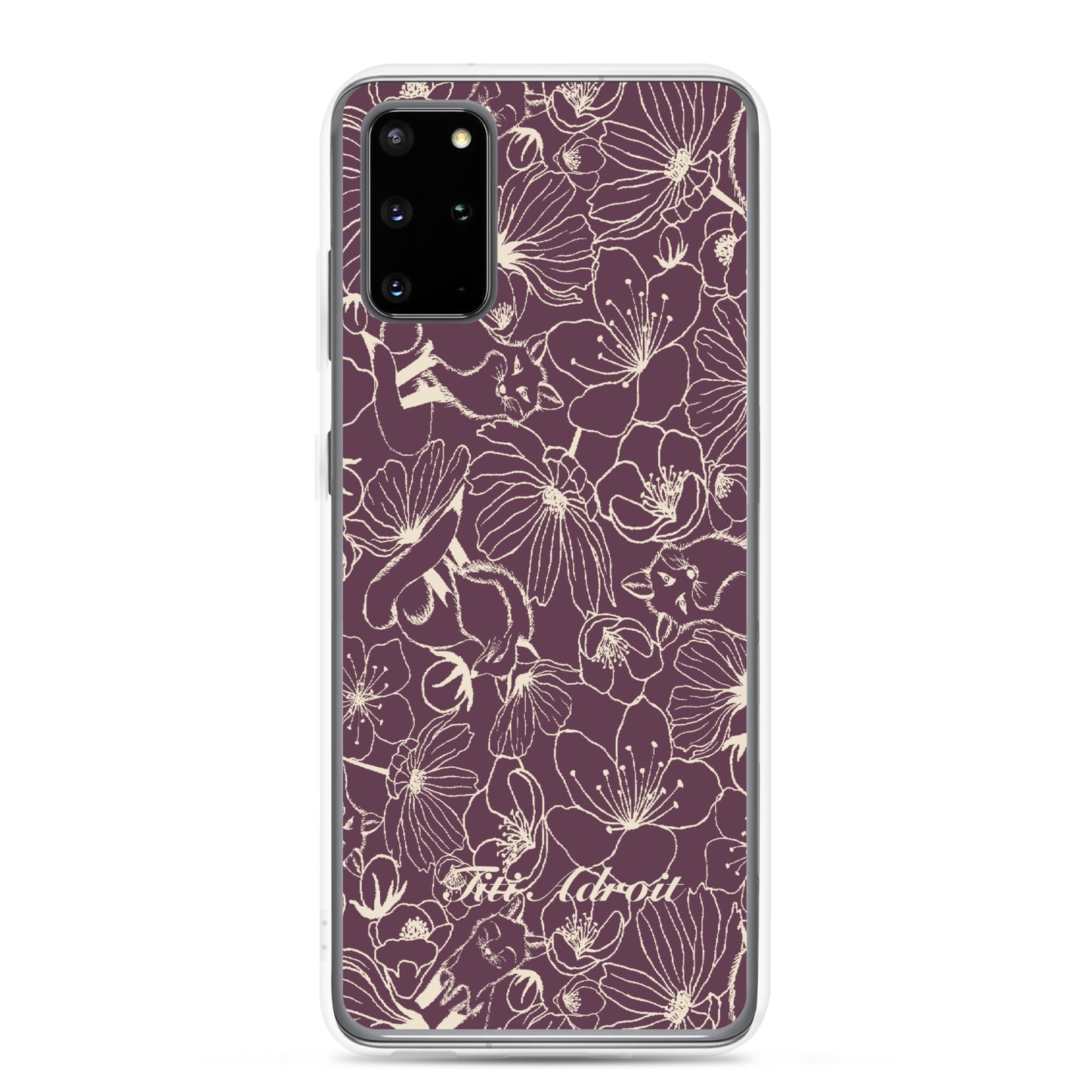 Fox_Flowers_Currant_Cream_Clear_Phonecase_Samsung