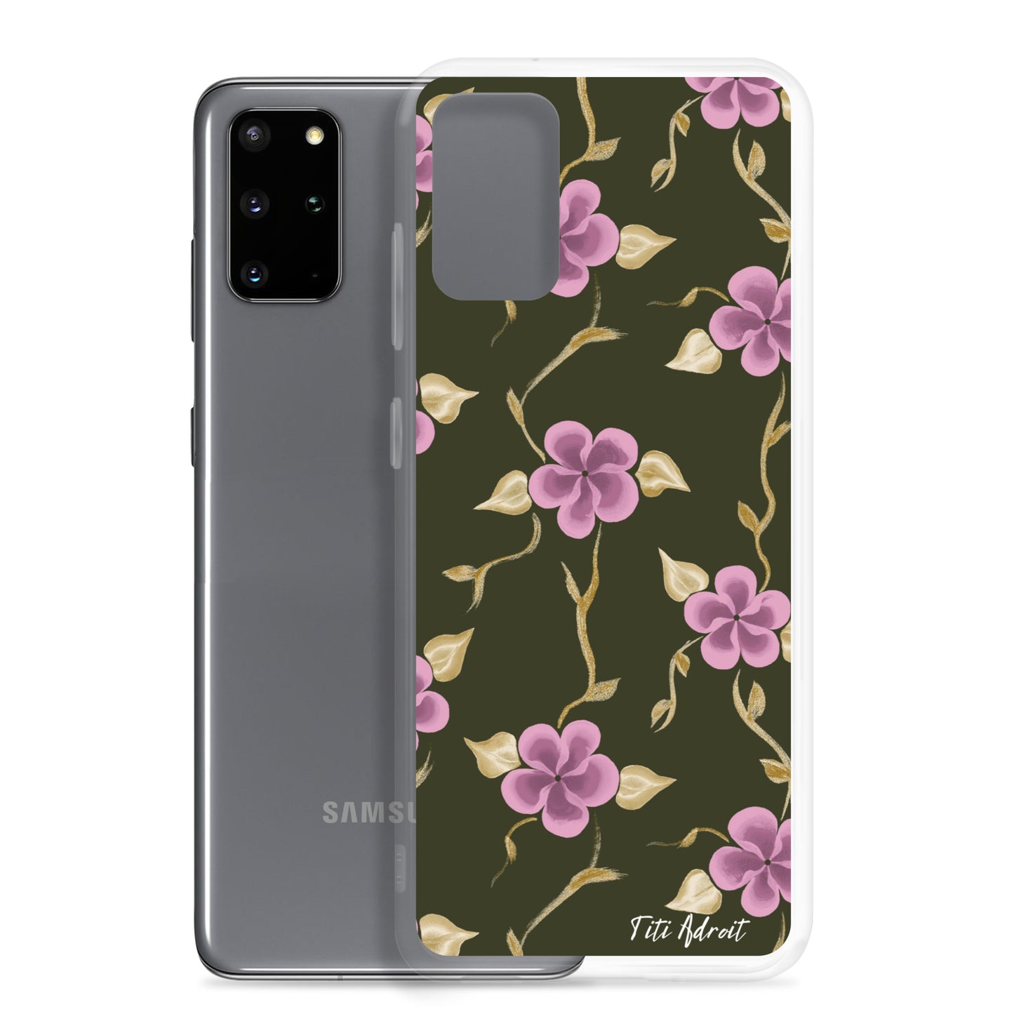 Brunnette_Grape_Flower_Clear_Phonecase_Samsung