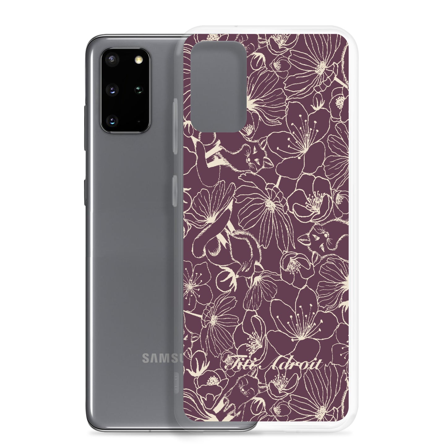 Fox_Flowers_Currant_Cream_Clear_Phonecase_Samsung