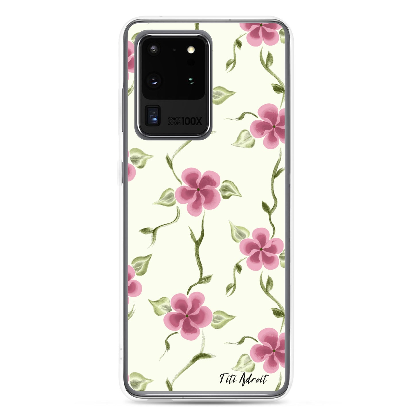 Berry_Cream_Flower_Clear_Phonecase_Samsung
