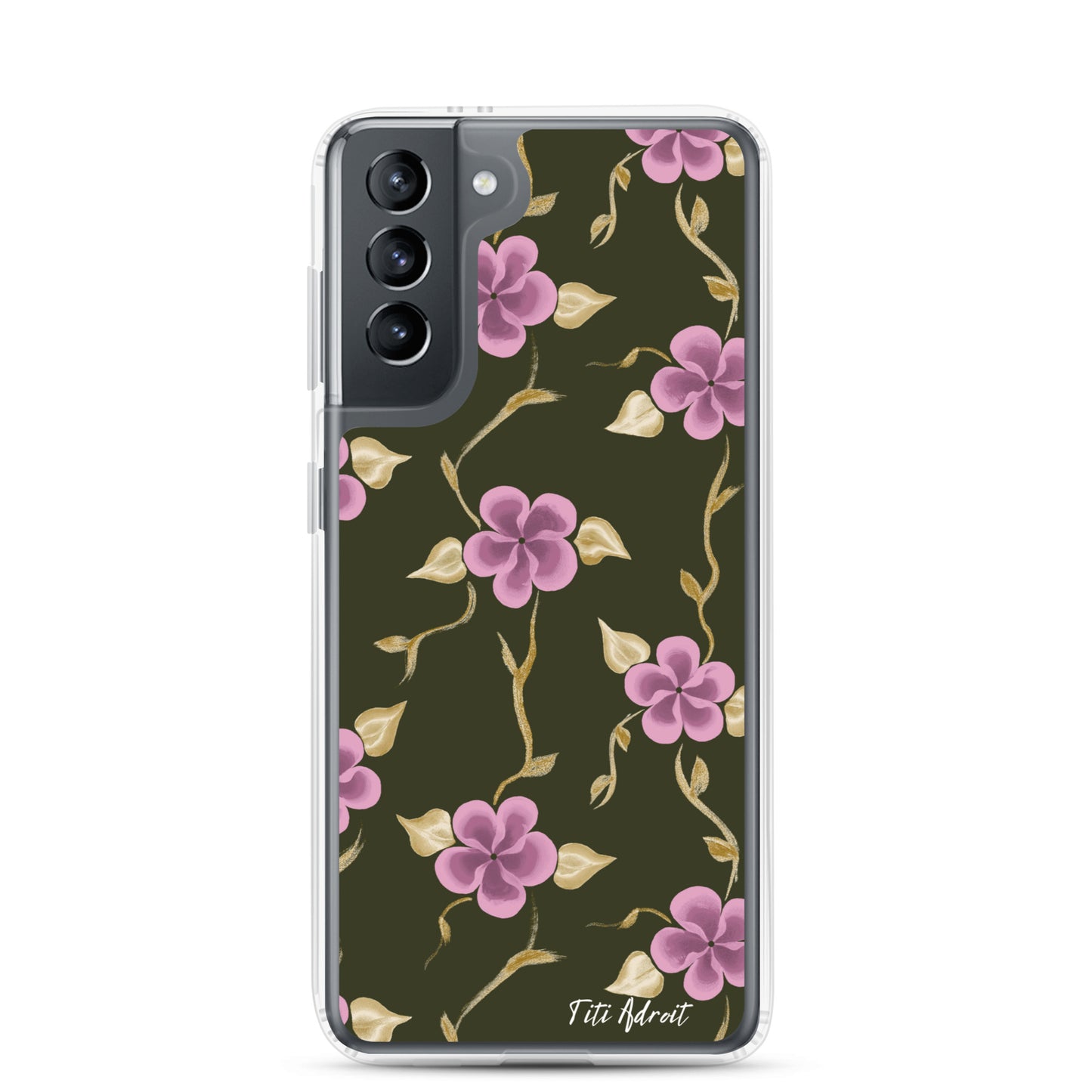 Brunnette_Grape_Flower_Clear_Phonecase_Samsung