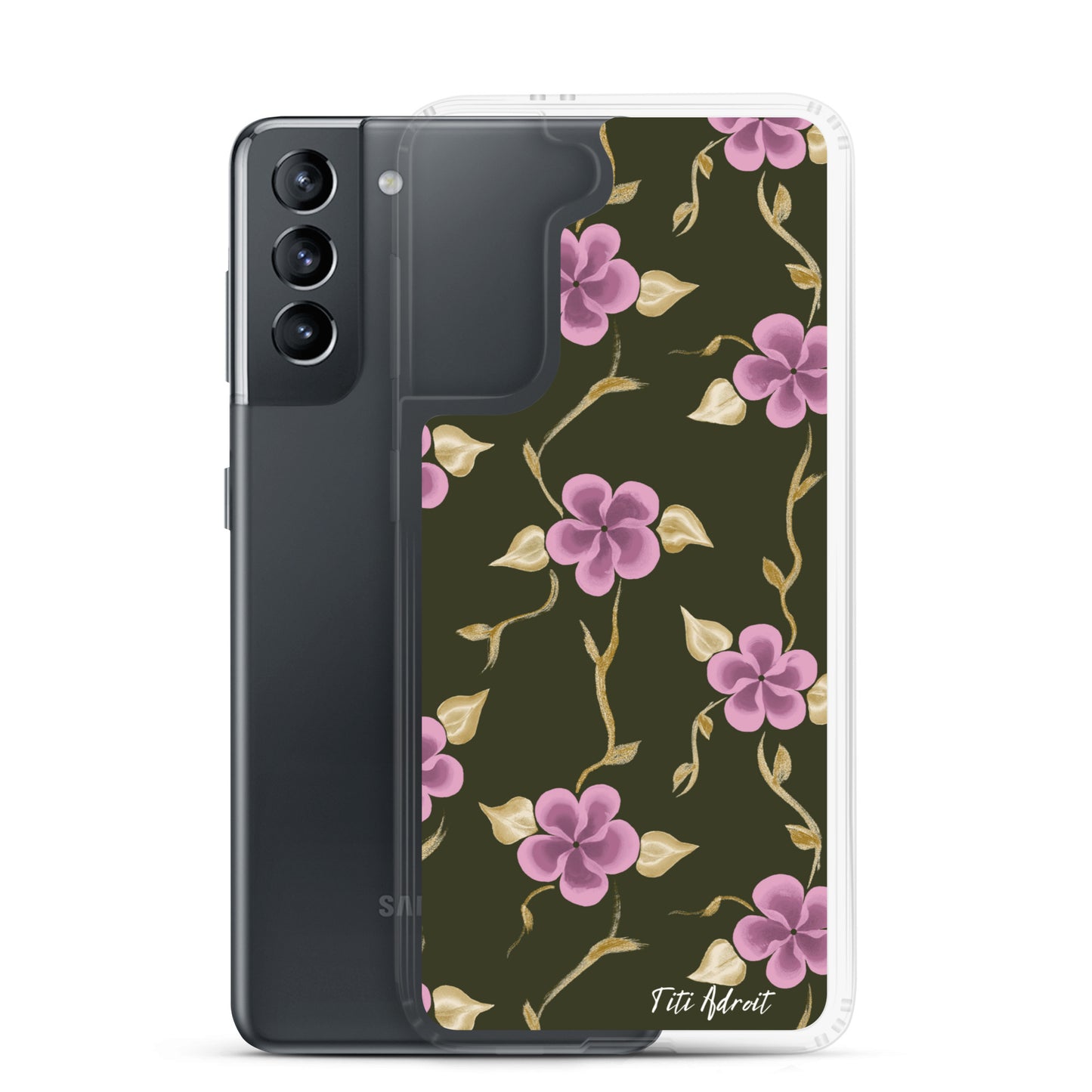 Brunnette_Grape_Flower_Clear_Phonecase_Samsung