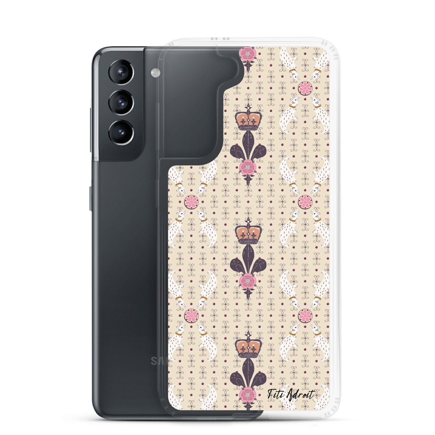 Royal_Cream_Ferret_Clear_Phonecase_Samsung