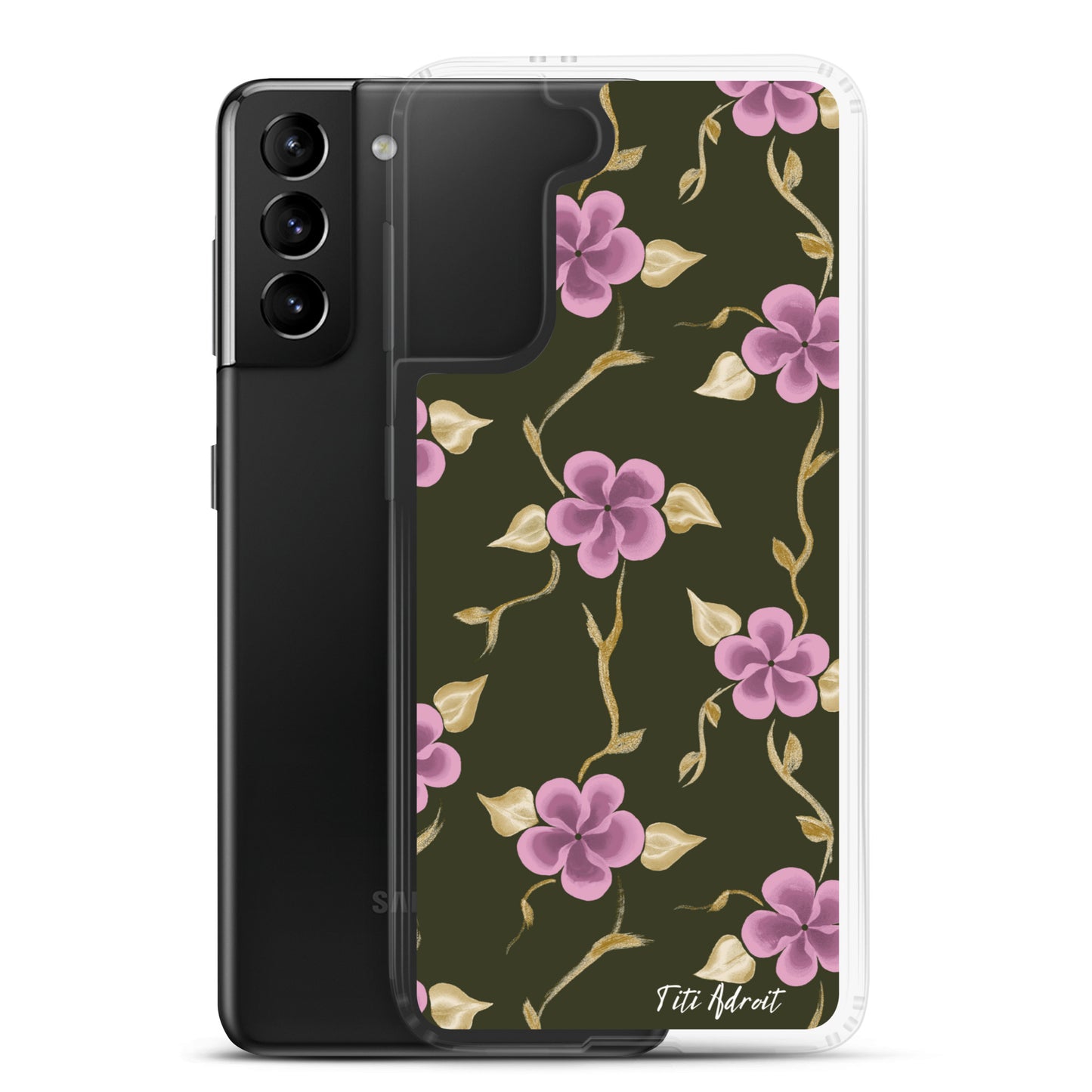 Brunnette_Grape_Flower_Clear_Phonecase_Samsung