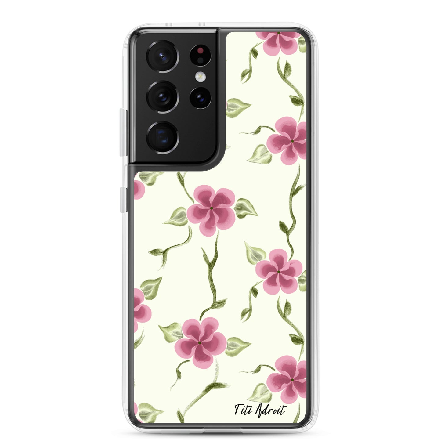 Berry_Cream_Flower_Clear_Phonecase_Samsung