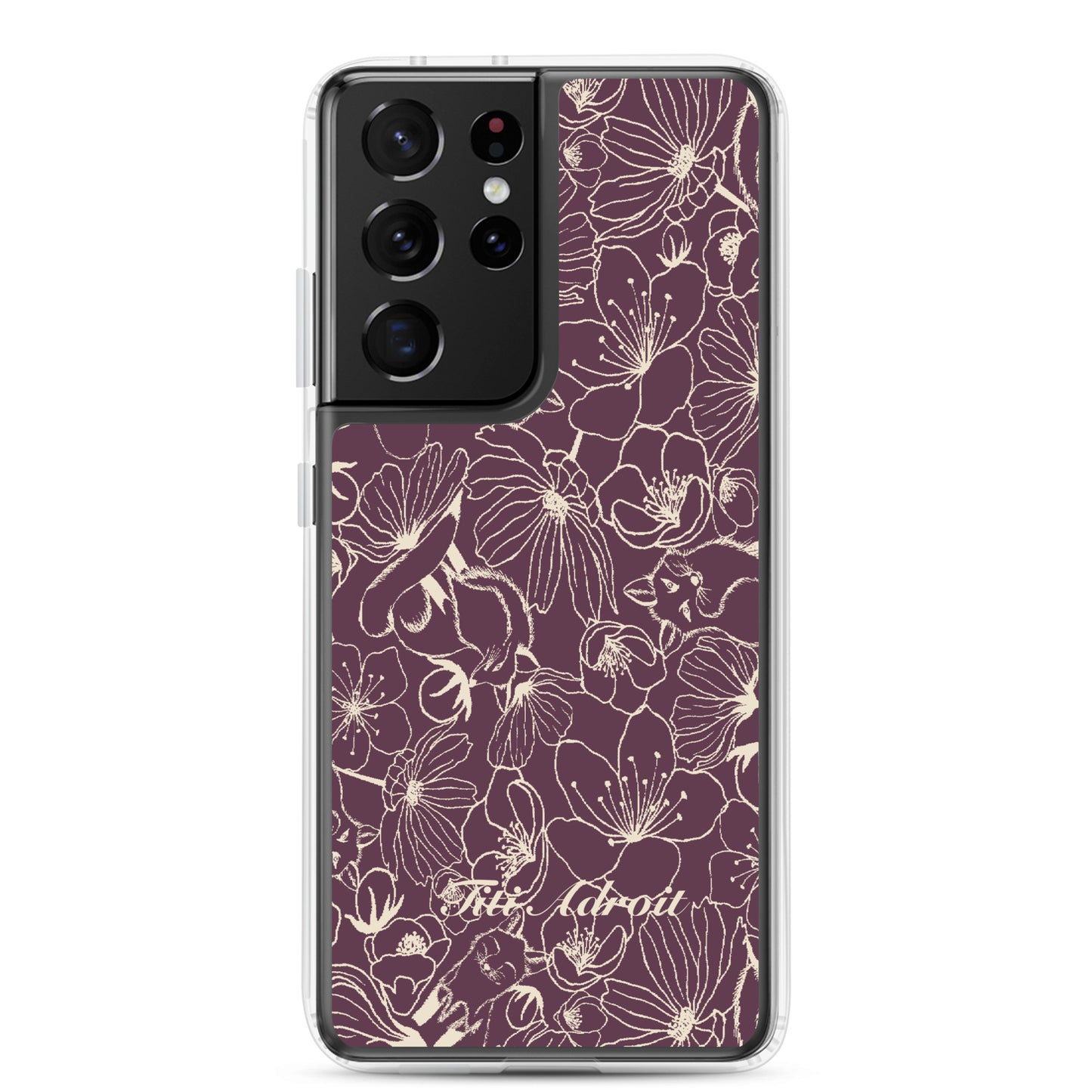 Fox_Flowers_Currant_Cream_Clear_Phonecase_Samsung