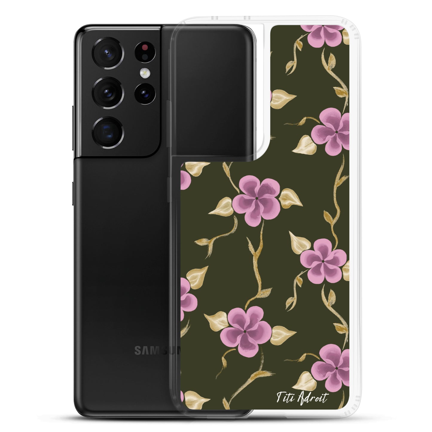 Brunnette_Grape_Flower_Clear_Phonecase_Samsung
