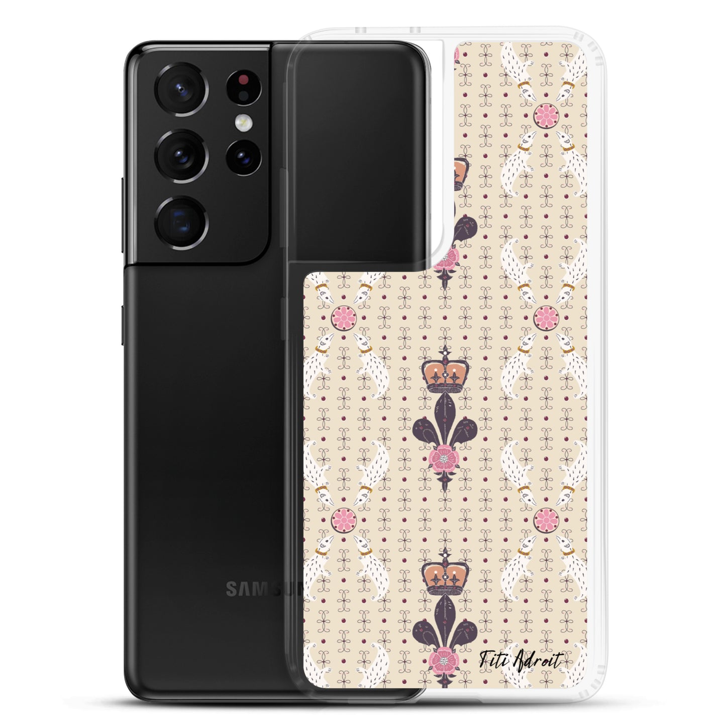 Royal_Cream_Ferret_Clear_Phonecase_Samsung