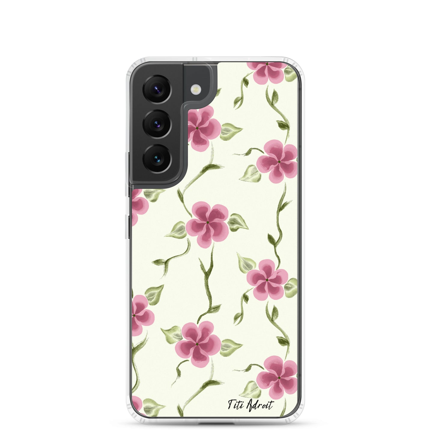 Berry_Cream_Flower_Clear_Phonecase_Samsung