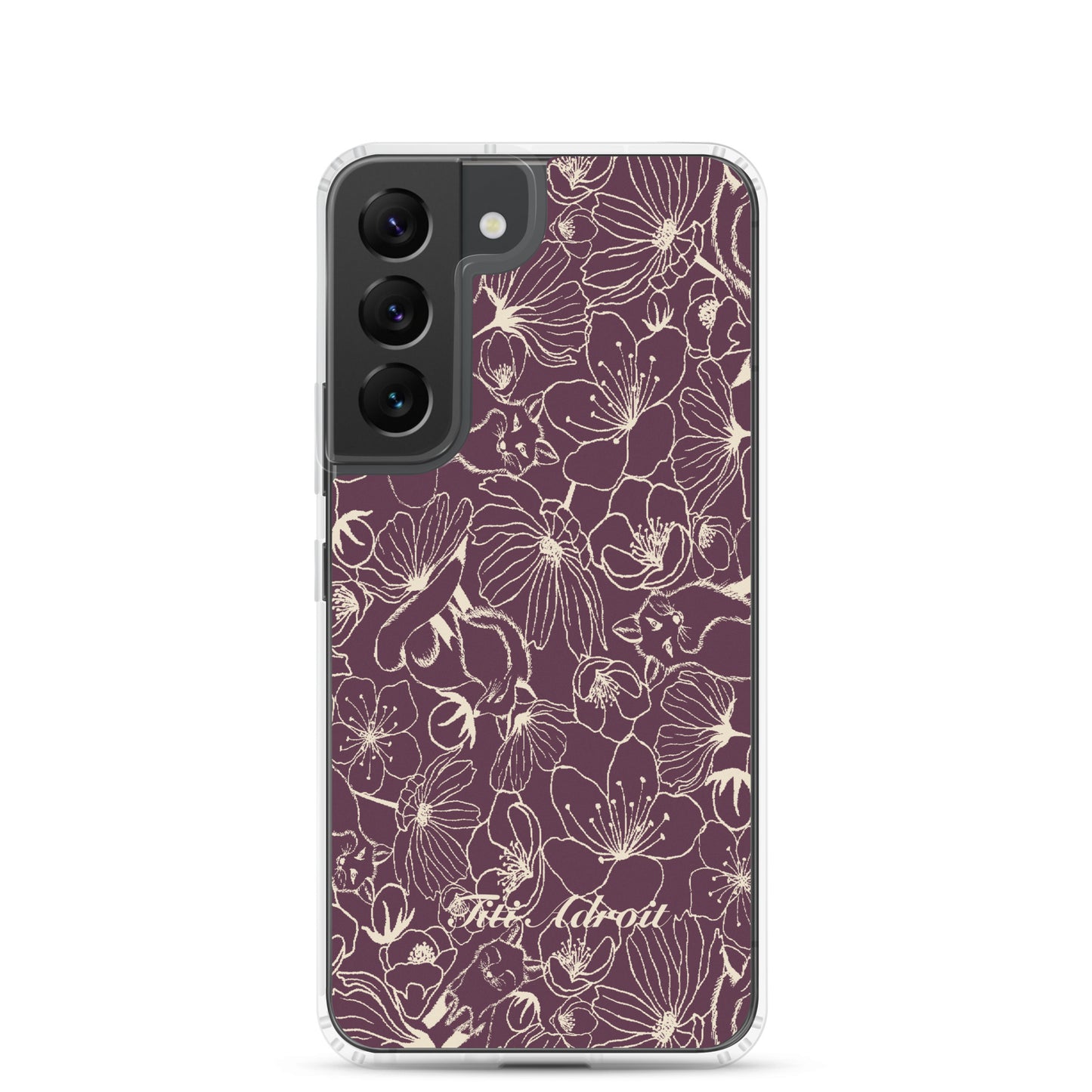 Fox_Flowers_Currant_Cream_Clear_Phonecase_Samsung