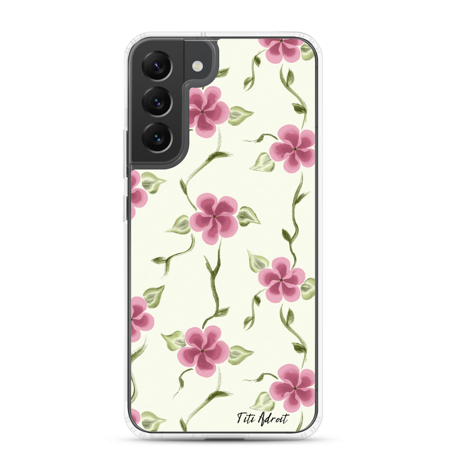 Berry_Cream_Flower_Clear_Phonecase_Samsung