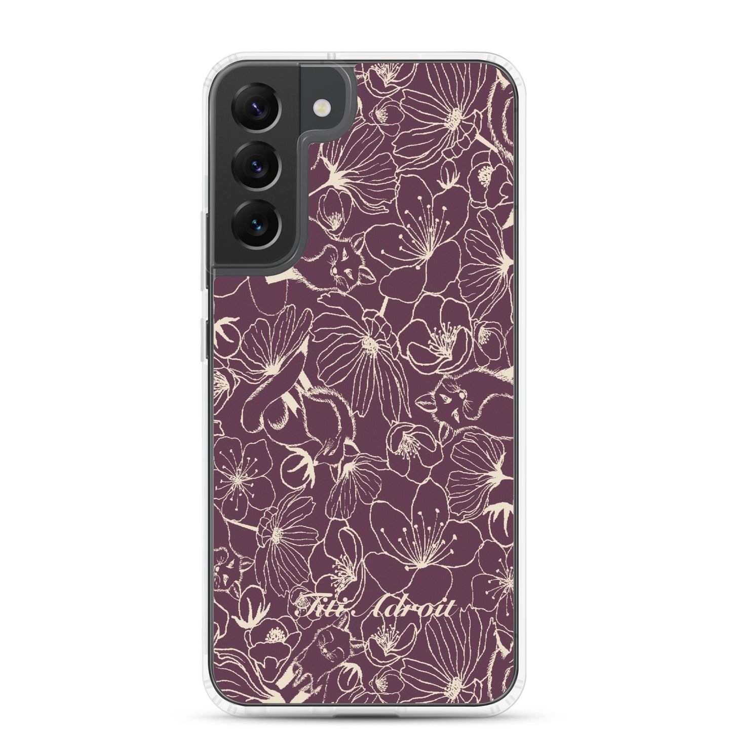 Fox_Flowers_Currant_Cream_Clear_Phonecase_Samsung