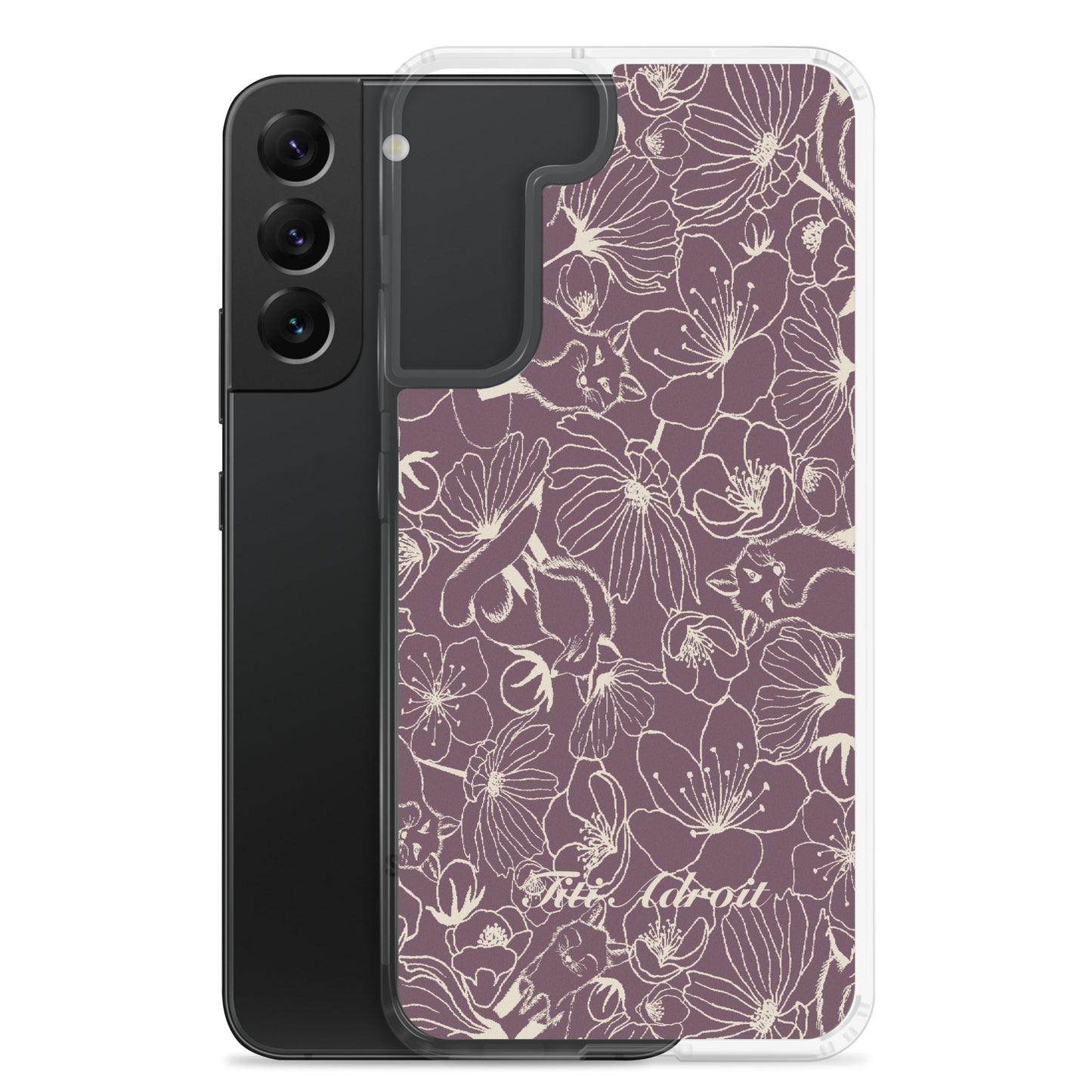 Fox_Flowers_Currant_Cream_Clear_Phonecase_Samsung
