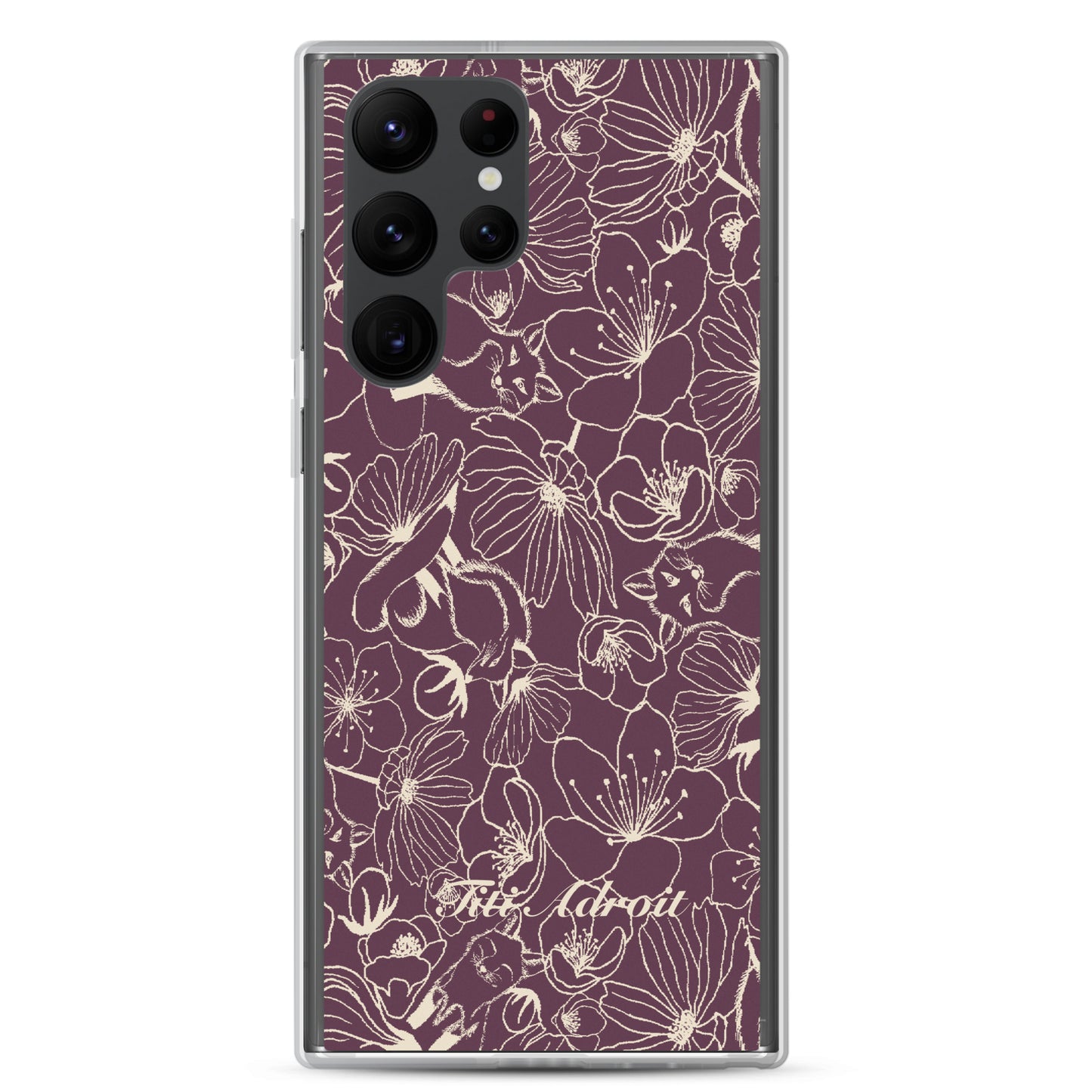 Fox_Flowers_Currant_Cream_Clear_Phonecase_Samsung